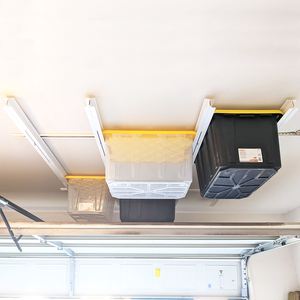 Garage Storage Rack Ceiling Bin Organizer Overhead Storage Bin Rail System