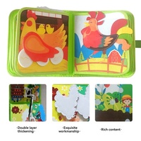 Thème de la ferme Montessori tissu livre calme enfant en bas âge livre occupé avec toucher, sentir et apprendre des activités pour enfants jouets éducatifs