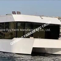 Bateau-maison en aluminium pour la pêche, bateau-maison ponton