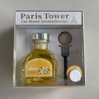 Diffuseur d'arômes en verre pour voiture - Golden Day Tower, design élégant, sans flamme, évaporation naturelle, élimination des odeurs, longue durée