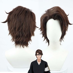 Peluca Corta Negra Lisa para Cosplay de <span class=keywords><strong>BLEACH</strong></span>, Aizen Sousuke, Chika Shihoin, Kuchiki <span class=keywords><strong>Rukia</strong></span>, para Fiesta de Halloween, AOKG-086 - Product Image 2
