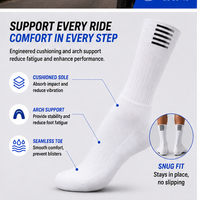 Chaussettes de cyclisme aérodynamiques mi-mollet édition équipe professionnelle, chaussettes de vélo aérodynamiques