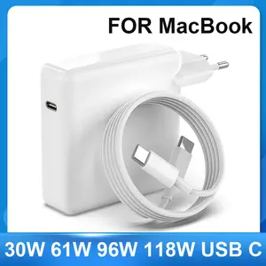 Adaptador de corriente de <span class=keywords><strong>cargador</strong></span> USB C para <span class=keywords><strong>MacBook</strong></span> <span class=keywords><strong>Pro</strong></span> 16 15 <span class=keywords><strong>13</strong></span> pulgadas New Air <span class=keywords><strong>13</strong></span> pulgadas funciona con tipo C PD 30W 61W 96W 118W - Product Image 3