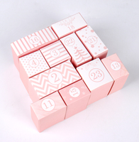 Coffret cadeau de luxe Dates Bonbons Chocolat Boîte double porte Boîte en papier compte à rebours Emballage de cosmétiques de beauté Boîte de calendrier de l'avent