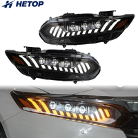 HETOP para Faros Delanteros de Accord 2018-2022, Actualización Estilo RS7, Luces Delanteras LED DRL, Accesorios Plug and Play para Honda