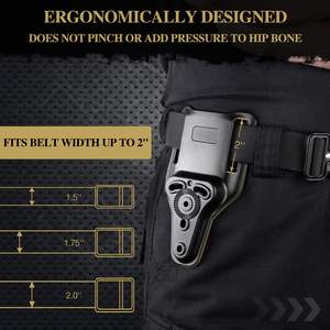 Gun & Flower MID-Ride cantable Universal Belt LOOP (cubl), 2 "เข็มขัดช่อง, ที่แนบมาสำหรับเข็มขัดหนัง - Product Image 3