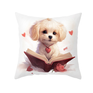 <span class=keywords><strong>Copricuscino</strong></span> per cuscino con animali di san valentino con fodera per divano carina con stampa di cani per cani nuova fodera per cuscino - Product Image 4