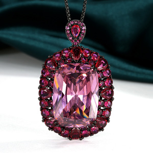 High End Anti-tarnish Eco-friendly <b>Copper</b> Jewelry Color Stone Pendant Necklace for Ladies Festival & Travel Wear - Product Image 4