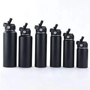 Bouteille d'eau isotherme portable en acier inoxydable 304, grande capacité, avec poignée et paille, pour le sport et les voyages transfrontaliers - Product Image 1