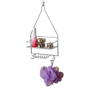 CASAMAX WL AO-9602 Étagère murale en métal de conception industrielle écologique pour salle de bain - 50x30CM - Rangement pour salle de bain et cuisine - Product Image 1