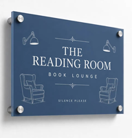Signalétique Personnalisée en Acrylique pour Librairie, Logo de Bibliothèque, Supports Muraux, Impression UV, Découpe Laser, Vente en Gros