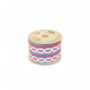 Strisce di pizzo ILAN 2,7 cm x 16 m colore pesca per decorazioni e lavori artigianali - Product Image 1