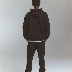 เสื้อฮู้ดผ้าฝ้ายสำหรับผู้ชายผ้าเทอร์รี่ฝรั่งเศสสำหรับฤดูหนาวย้อมสีล้วนดีไซน์โลโก้ตามสั่ง - Product Image 4