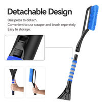 Pelle à neige multifonctionnelle de marque LJ en matériau PP, grattoir à glace, brosse à neige, éliminateur d'eau pour vitres de voiture