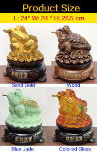 2024 nuevas artesanías de resina Rana invitando a <span class=keywords><strong>la</strong></span> fortuna sapo dorado decoración cajero <span class=keywords><strong>Bar</strong></span> buena suerte sapo de tres pies regalo de apertura - Product Image 2