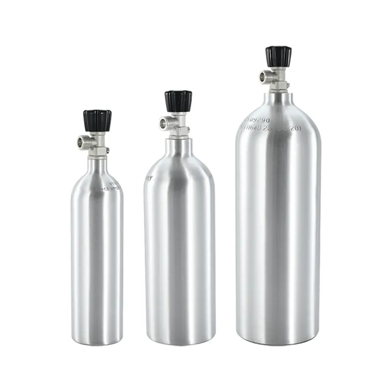 WYIN ZRDR 12Mpa 18Mpa 1L/2L/4L 6061 Co2 Aluminium Alloy Seamless Gas Cylinders For Fish Tanks