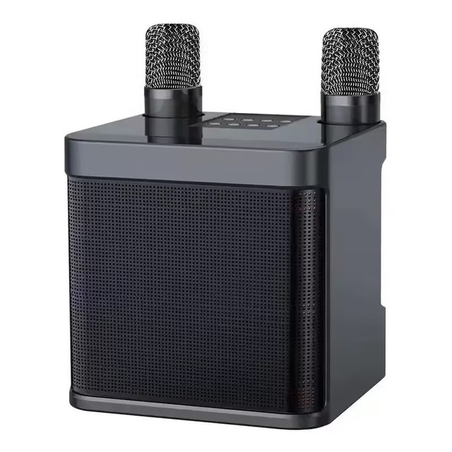 Mini Karaoke Speaker Mic BT Speaker With Microphone Dual Mic Karaoke Set Home Speaker