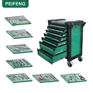 OEM PEIFENG Chariot de rangement d'outils robuste en acier inoxydable pour réparation automobile, nouveau design, avec 396 pièces d'outils, Herramientas - Product Image 1