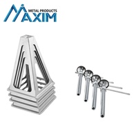 Cales de nivellement en aluminium pour camping-car avec écrous supplémentaires et tapis en caoutchouc amortissants pour caravanes et camping-cars