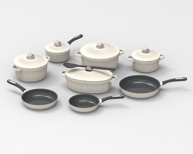 Offwhite Ceramic Coating Cookware Set RT