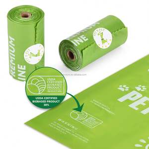 Fournitures écologiques pour animaux de compagnie, sacs à excréments pour chiens biodégradables et compostables avec distributeur, sacs à déjections canines - Product Image 4