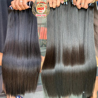 Grossistes de mèches de cheveux humains vierges bruts brésiliens alignées dans le sens des cuticules, tissages de cheveux humains brésiliens vierges bruts de type Mink