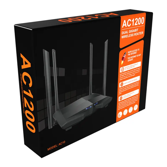 Hot Sell Dual Tenda AC10 Router Wireless WIFI Gigabit AC1200M English Version Wireless Router