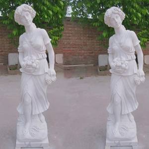 Décoration <span class=keywords><strong>de</strong></span> jardin Célèbre <span class=keywords><strong>grecque</strong></span> grandeur nature Statues <span class=keywords><strong>de</strong></span> dame en marbre blanc en pierre <span class=keywords><strong>Déesse</strong></span> des quatre saisons - Product Image 1