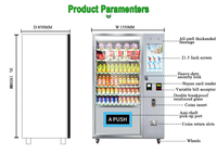 Distributeur automatique de boissons et de collations de 21.5 pouces à vendre distributeur automatique d'aliments frais et de fruits