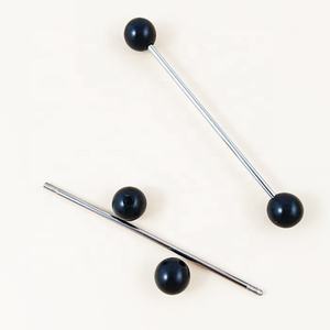 Regali personalizzati barre portachiavi riutilizzabili metalliche fai-da-te vite a doppia testa filettate 2mm portachiavi con perline vuote con palline - Product Image 3