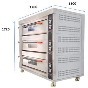เตาอบเบเกอรี่อุตสาหกรรม 3 ชั้น อุปกรณ์ครัวเชิงพาณิชย์สำหรับโรงแรม เตาอบเบเกอรี่ 12 ถาด สำหรับร้านเบเกอรี่ - Product Image 2