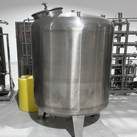 2000L SS304 réservoir d'eau pur stérile/réservoir de stockage d'eau en acier inoxydable pour système RO