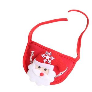 Chapeau de Père Noël, antlers de renne, bavoir pour chien, costume d'hiver pour animaux de compagnie, style dessin animé doux pour chiens et chats - Product Image 3
