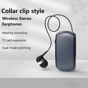 Auriculares Inalámbricos K68 con Clip de Solapa, Compatibles con Tarjeta TF, Reproductor MP3, Grabación de Reuniones de Oficina, Auriculares Bluetooth de un Solo Oído - Product Image 3