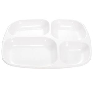 Customized Rectangle Melamine <strong>Hospital</strong> Food <strong>Tray</strong> 4-Compartment Plate Divided Design Durable Dishwasher Safe Non-Toxic Food Grade - Product Image 5