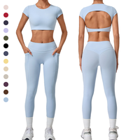 T-shirt à manches courtes, Leggings de compression, Débardeurs de sport pour hommes en Nylon Spandex, Yoga2026