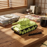 CUPUZ Kit de Manualidades de Rompecabezas de Papel 3D KV-2, Modelo de Tanque Soviético de la Segunda Guerra Mundial, Juguete de Construcción para Niños, Regalo de Cumpleaños