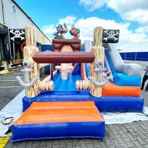 Castillo inflable comercial con forma de barco pirata, combo inflable de grado comercial para niños pequeños. - Product Image 1