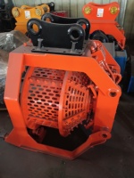 Direct usine SLN Godet tamiseur rotatif monté sur excavatrice pour le tri de matériaux en vrac sur site et la réutilisation d'agrégats, compatible avec les excavatrices de 5-6 tonnes