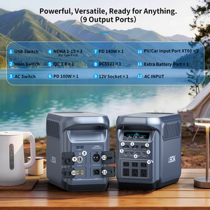 Ventes directes d'usine ABOK, stations d'alimentation solaire Lifepo4 1800W, générateur solaire portable, <span class=keywords><strong>batterie</strong></span>, port PD 140W pour la maison, le <span class=keywords><strong>camping</strong></span>-<span class=keywords><strong>car</strong></span>, le <span class=keywords><strong>camping</strong></span> - Product Image 2
