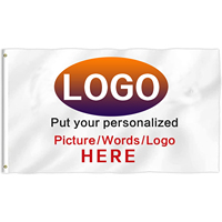 Drapeau publicitaire personnalisé en polyester, double couture, œillets en laiton, impression vive, bannière extérieure avec logo personnalisé pour la promotion d'événements