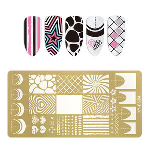 ใหม่แผ่นปั๊มเล็บฝรั่งเศสขนาด6*12ซม. เครื่องมือทำเล็บดอกไม้ศิลปะแบบแปลกๆแผ่นเหล็กแม่แบบเล็บ - Product Image 5