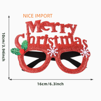 Décorations de Noël style nœud rouge les plus vendues, lunettes de Noël, fournitures de fête pour enfants, articles de Noël, montures