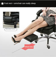 Chaise de bureau de direction moderne XTBGY-0015, ergonomique, confortable, en cuir PU, pivotante, avec fonction de massage pour le bureau