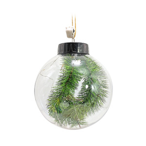 Bola de Navidad de plástico iluminada transparente grande de 6-8 pulgadas, adorno para árbol de Navidad, bola decorativa personalizable para las fiestas - Product Image 5