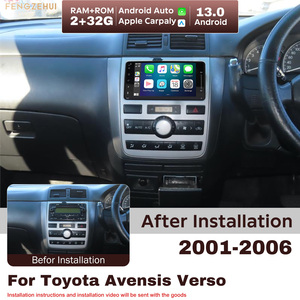 Reproductor de DVD para coche <span class=keywords><strong>Toyota</strong></span> <span class=keywords><strong>Avensis</strong></span> <span class=keywords><strong>Verso</strong></span> 2001-2006 Android 13 cpu4, radio estéreo para coche de 7 pulgadas, CarPlay con cable, Android Auto, reproductor BT - Product Image 1