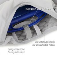 Sac à dos gilet unisexe en nylon ultra-léger et respirant, réfléchissant, avec poche d'hydratation, idéal pour la course, le cyclisme, les sports et les activités de plein air