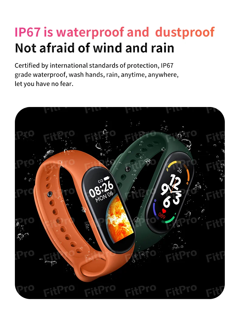 2022 trending product M7 smartband smartwatch Play Music Bracelet Smartband for Android iOS smart band 7