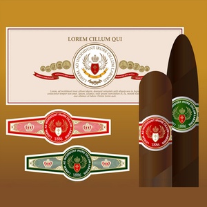 Wholesale Gold Foil Embossed 3D Embossed <b>Logo</b> Cigar Label Packaging Cigar Band <b>Sticker</b> Custom Cigar Bands Ring - Product Image 6