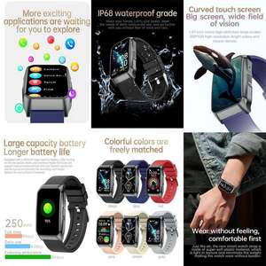 Montre connectée de 1,57 pouce avec suivi de la pression artérielle et de l'oxygène sanguin, assistant vocal intelligent pour la santé féminine, montre connectée T69 - Product Image 6